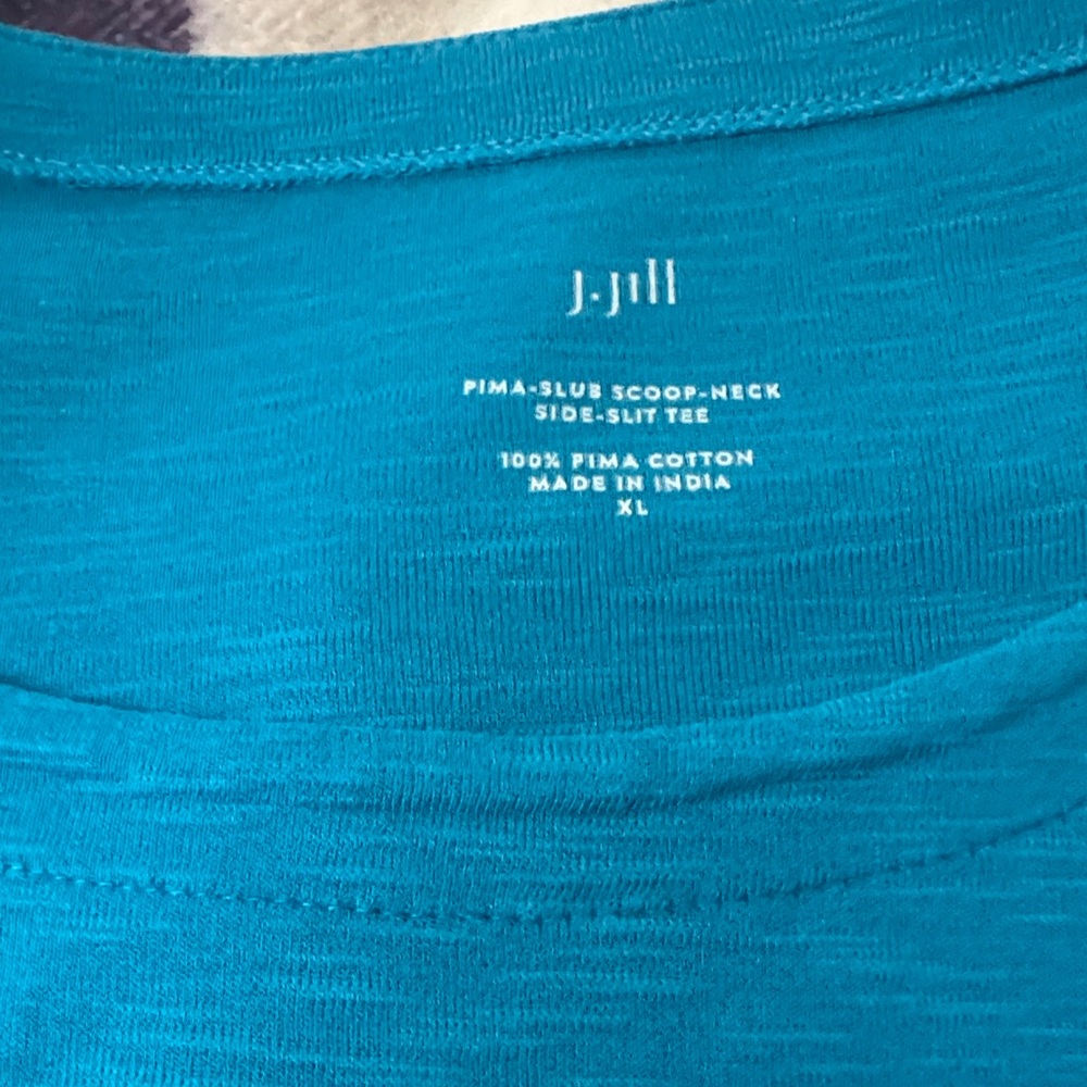 J. Jill Vibrant Teal Short Sleeve Top - Picture 2 of 5